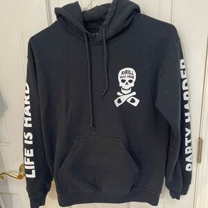 Black Graphic Hoodie